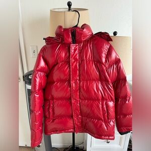 Aritzia red puffer jacket